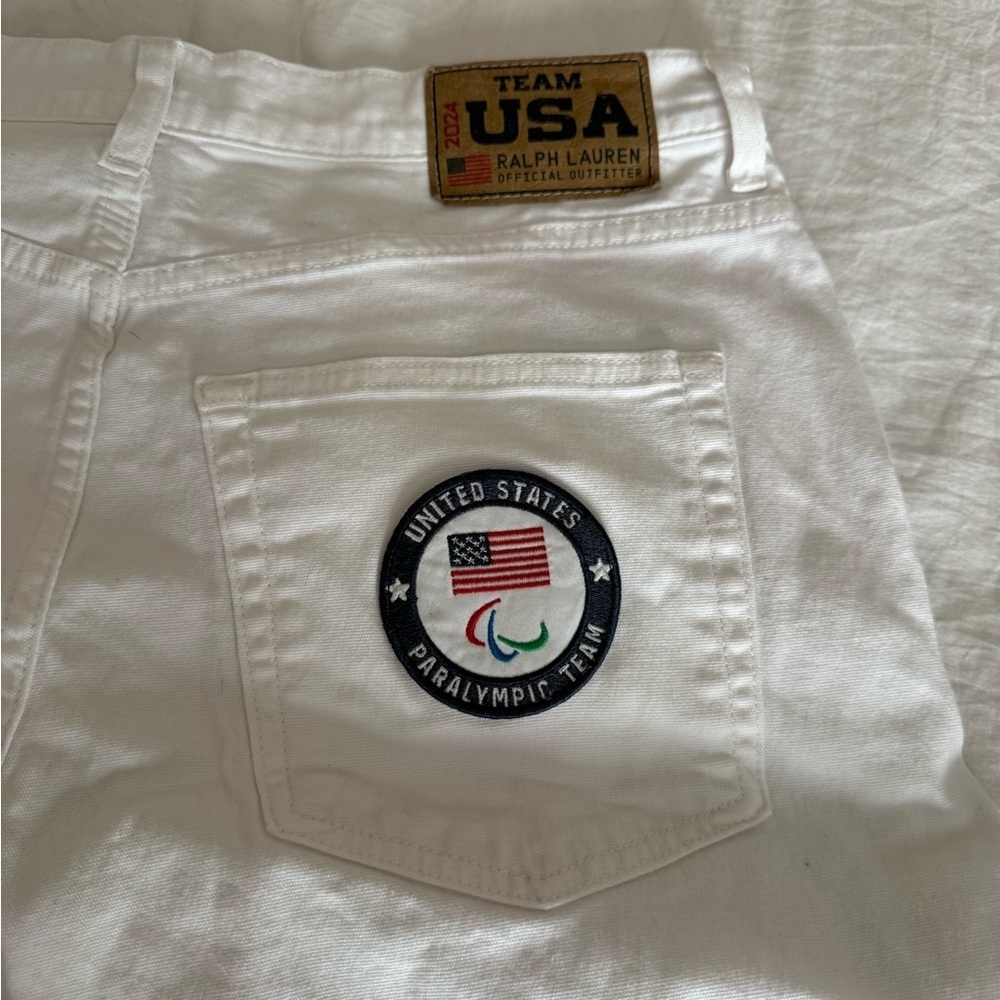 Ralph Lauren White USA Olympic Patch Jean - Picture 12 of 16